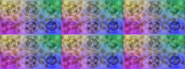 Kar tanelerinin soyut arkaplanlı Noel şablonu. Noel ve yeni yıl moda baskıları için tatil tasarımı. Mor, mavi ve nötr kar taneleri. Raster illüstrasyonu.