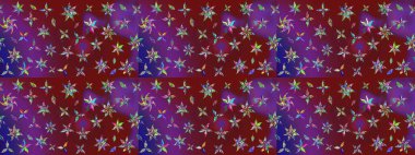 Asya tekstil tarzında. Çiçek desenli çizim. Raster illüstrasyonu. Renkli Bahar Teması eskiz kalıbı. Düz Çiçek Elementleri Tasarımı. Güzel kumaş deseni.