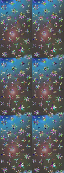 Yumuşak, yaz çiçekli arka plan. Çiçekli karalama şeklinde Raster çiçek deseni. Gri ve mavi renkte çiçekler.