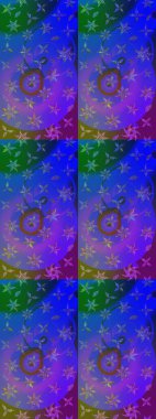 Çiçekler mor ve mavi renkler suluboya tarzında. Mor ve mavi renkte çiçekler olan çiçek deseni çiz.