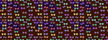 Kumaş, Tekstil, Baskı ve Davetiye için arka plan. Watercolor Style 'da Uçan Kelebekler ile. Doğadaki güzellik. Raster illüstrasyonu. Kahverengi ve nötr renkler üzerine resim.