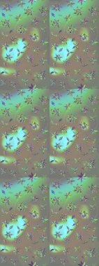 Yapraklı çizim şekli. Davetiye ve kartpostal tasarımı için dekoratif çiçek unsurları. Poster ya da kapak için arka plan. Şirin, zarif çiçekler Raster illüstrasyonu. Tekstil için figür.