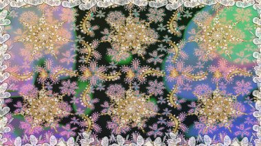 Kusursuz altın desen. Raster oryantal süs. Altın elementlerle nötr renklerde altın desen.