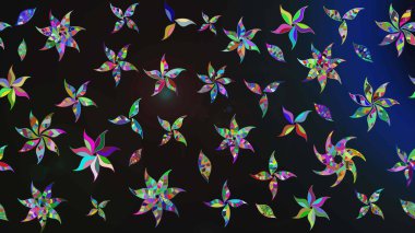 El çizimi, soyut ve süslü elementler. Gri ve mavi renkler. Yaz çiçekleri teması. Klasik çiçekler. Suluboya resim taklit Raster illüstrasyonu.