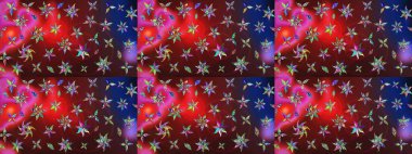 Çiçekli el çizimi çizimi deseni. Modern gelişim kırmızı ve kahverengi raster arka plan duvar kâğıdı illüstrasyon klasik çizgili iz sürme desenli çiçekler, çiçekli süsler.