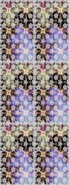 Raster dikişsiz çiçek deseni. Vadinin çiçekleri tarafsız ve gri renklerde.