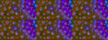 Flower sketch on brown and violet colors. Raster illustration. Flowers on brown and violet colors. Flourish ornamental spring garden texture. Floral pattern.