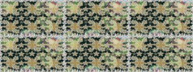 Küçük çiçekteki sevimli çiçek deseni. Birçok nötr ve gri soyut çiçekli tropik, pürüzsüz desen. Varicoloneutral ve gri raster pürüzsüz çizim.