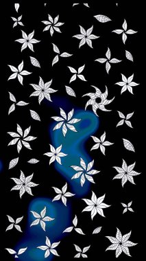 Renkli Bahar Teması eskiz kalıbı. Raster. Düz Çiçek Elementleri Tasarımı.