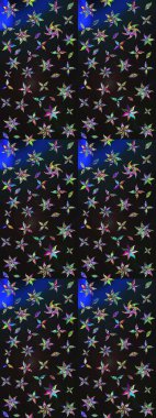 Raster illüstrasyonundaki çiçek desenli çizim. Suluboya tarzında gri renkte çiçekler.