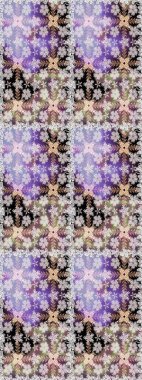 Çiçek ve yapraklı çiçek deseni. Raster illüstrasyonu. Küçük çiçekli şirin desen.