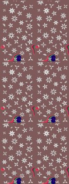 Moda arka planında parlak buketler. Eski usul küçük çiçekli şirin bir eskiz deseni. Kumaş, duvar kağıdı ve kağıt üzerine baskı yapmak için gelişen arka plan. Raster illüstrasyonu.