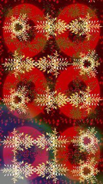 Kar taneli Noel arkaplanı. Kış soyut geçmişi. Raster illüstrasyonu. Raster Noel soyut renkli arkaplan ve düşen kar tanesi.