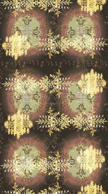 Raster sanatı. Kış kahverengisi, bej ve nötr noel kar düz kristal element. Meteoroloji buz koleksiyonu. Kar Tanesi Raster simgesi arkaplanı. Xmas don kar taneleri izole edilmiş siluet sembolü