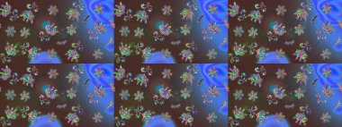 Raster 'ın taze dokusu. Paketleme, tekstil, duvar kâğıdı için çiçek eskizi. Klasik çiçek desenli. Yumuşak pamuk tasarımı. Yumuşak kiremit.