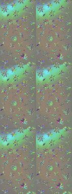 Gri ve bej renkli çiçekler. Çiçekli karalama şeklinde Raster çiçek deseni. Yumuşak, bahar çiçekli arka plan.