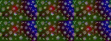 Çiçekli, yapraklı, çiçek desenli eskiz. El çizimi. Raster illüstrasyonu.