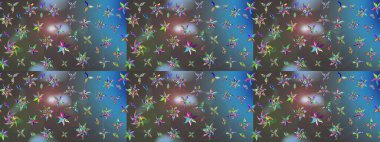 Raster illüstrasyonu. Karalama çiçeği. Güzel kumaş deseni. Zentangle soyut çiçekleri. Renkli Bahar Teması eskiz kalıbı. Düz Çiçek Elementleri Tasarımı.