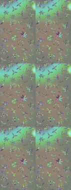 Suluboya çizim kalıbı. Çiçek izi. Suluboya tarzında gri ve bej renkte çiçekler.