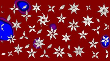 Modern çiçek arkaplanı. Moda baskıları için zarif bir şablon. Kırmızı ve nötr renklerde yapraklar ve parlak renkli çiçeklerle muhteşem bir çiçek deseni. Halk stili.