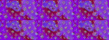 Düz Çiçek Elementleri Tasarımı. Çiçeksel fantezi tasarımı ve parlak bir arka plan çizimi. Renkli Bahar Teması çizim şablonu.