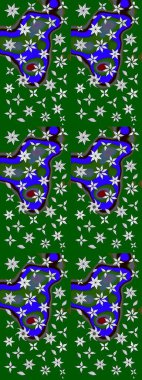 Renkli Yaz Temalı eskiz kalıbı. Güzel kumaş deseni. Düz Çiçek Elementleri Tasarımı. Raster illüstrasyonunda çiçek deseni çizimi.