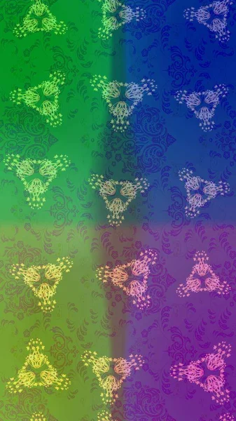 Renkler. Kar tanelerinin soyut arkaplanlı Noel şablonu. Raster illüstrasyonu. Noel ve yeni yıl moda baskıları için tatil tasarımı. Altın kar taneleri.