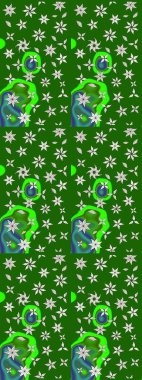 Renkli Yaz Temalı eskiz kalıbı. Güzel kumaş deseni. Düz Çiçek Elementleri Tasarımı. Raster illüstrasyonunda çiçek deseni çizimi.