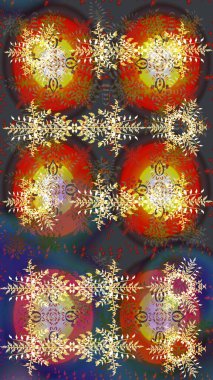 Retro stil dokusu, şablon kış elementleri. Son moda kar taneleri ve elementler onun kartlarını gösteriyor. Kar taneleri tasarımı. Modern tasarım posteri, kapak, kart tasarımı kahverengi, gri ve kırmızı renkler.