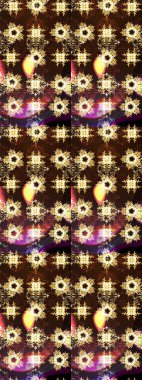 Küçük çiçekteki sevimli çiçek deseni. Kahverengi renkte çiçekler.