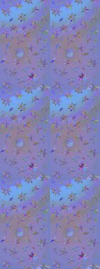 Küçük çiçekte güzel bir desen var. Çiçek arkaplan. Raster deseni. Doğa. - Menekşe ve mavi çiçekler. Çiçek kompozisyonu. Çiçek kolajı.