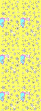 Simple cute pattern in small-scale flowers. Raster illustration. Floral sketch background for textile or book covers, manufacturing, wallpapers, print, gift wrap and scrapbooking.