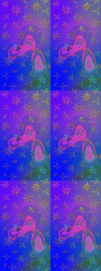 Karalama çiçeği. Raster illüstrasyonu. Zentangle soyut çiçekleri. Düz Çiçek Elementleri Tasarımı. Renkli Bahar Teması eskiz kalıbı. Şirin kumaş deseni.