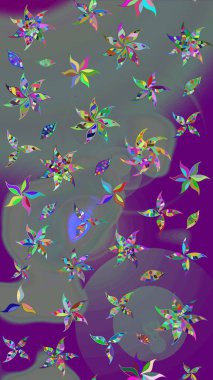 Küçük çiçekteki sevimli çiçek deseni. Tarafsız ve gri renkte çiçekler.