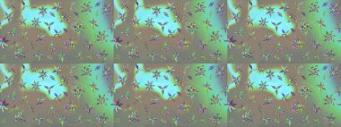 Eskiz arkaplan modeli. Gri ve yeşil yapraklı yabani çiçekler. Suluboya, elle çizilmiş. Raster illüstrasyonu.