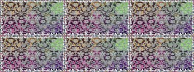 Raster illüstrasyonunda kusursuz çiçek deseni. Gri renkli çiçekler.