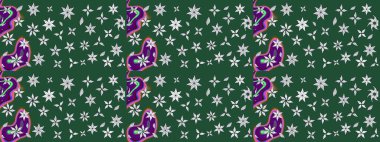 Eskiz klasiği. Renkli Bahar Teması eskiz kalıbı. Düz Çiçek Elementleri Tasarımı. Raster Şirin kumaş deseni.