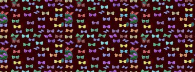 Raster illüstrasyonu. Parmak izi dokuları için sevimli kelebek çizimi deseni. Giysi tasarımı için dekor arka planı. Kahverengi ve nötr kelebek deseni.