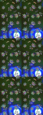 Renkli elementlerle Raster ilginç desen.