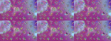 Raster düz çiçek çizim deseni. Mor ve nötr renkte çiçekler. Tasarım hediye paketi, tebrik kartları, posterler ve afiş tasarımı.