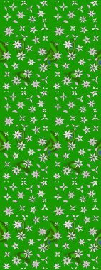 Yeşil renkli çiçekler. Raster düz çiçek çizim deseni. Tasarım hediye paketi, tebrik kartları, posterler ve afiş tasarımı.