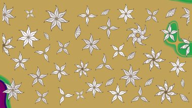 Süslü kumaş deseni. Çiçekli çiçek deseni, suluboya. Raster deseni.