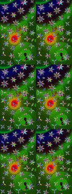 Best for wrapping paper. Raster sketch pattern with green and black tulip flowers. Can be used as greeting or wedding background. Spring tender design for natural cosmetics, perfume, florist shop.