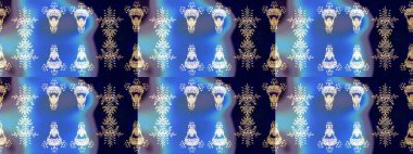 Flat Flower Elements Design. Colour Spring Theme sketch pattern Background. Flowers on blue, black and neutral colors. Nice flower raster pattern.