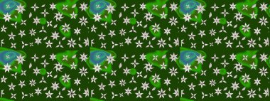 Elle çizilmiş sonbahar çiçeği deseni. Tekstil ve kapak tasarımı için mükemmel. Renkli yeşil ve nötr çizim kalıbı. Doodle tarzı. Yeşil ve nötr renkte çiçekler.