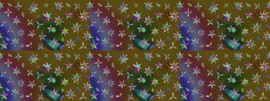 Raster illüstrasyonundaki çiçek desenli çizim. Renkli Bahar Teması eskiz kalıbı. Süslü kumaş deseni. Düz Çiçek Elementleri Tasarımı.