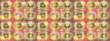 Flowers on beige, neutral and brown colors in watercolor style. Sketch Floral Pattern in Raster illustration.