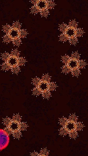 Güzel bir kış süsü. Siyah, kahverengi ve kırmızı kar tanelerinden izole edilmiş. Raster illüstrasyonu. Kar taneleri koleksiyonu.