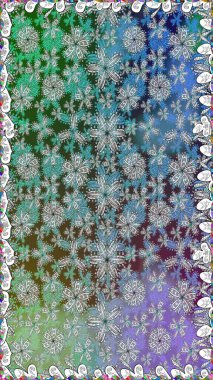 Renkli Bahar Temalı Kusursuz Arkaplan. Zentangle soyut çiçekleri. Raster illüstrasyonu. Güzel kumaş deseni. Karalama çiçeği. Düz Çiçek Elementleri Tasarımı.