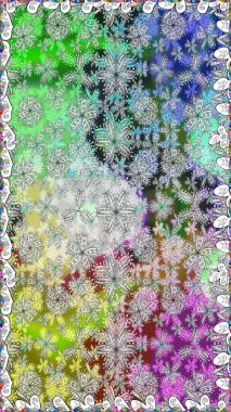 Tarafsız renklerde çiçekler. Çiçekli karalama şeklinde Raster çiçek deseni. Nazikçe, güzel çiçek arkaplanı..